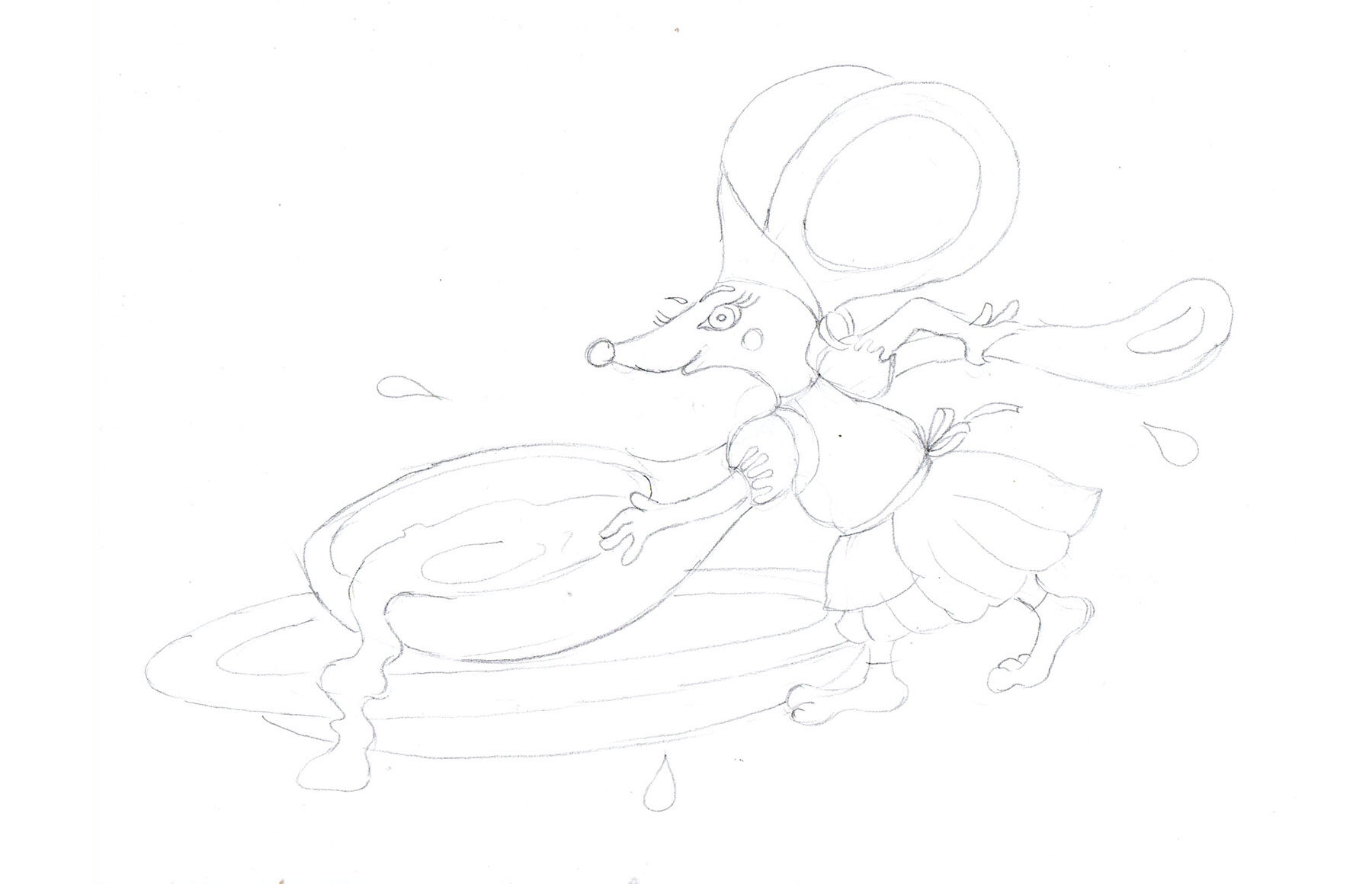 Digitálna ilustrácia, rozprávka, Varila myšička kašičku