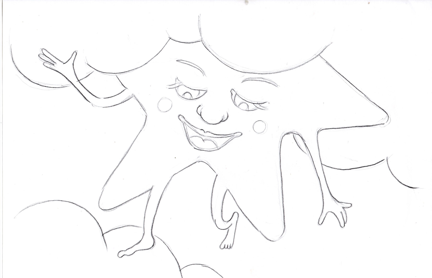 Digitálna ilustrácia, rozprávka, srdce a hviezda