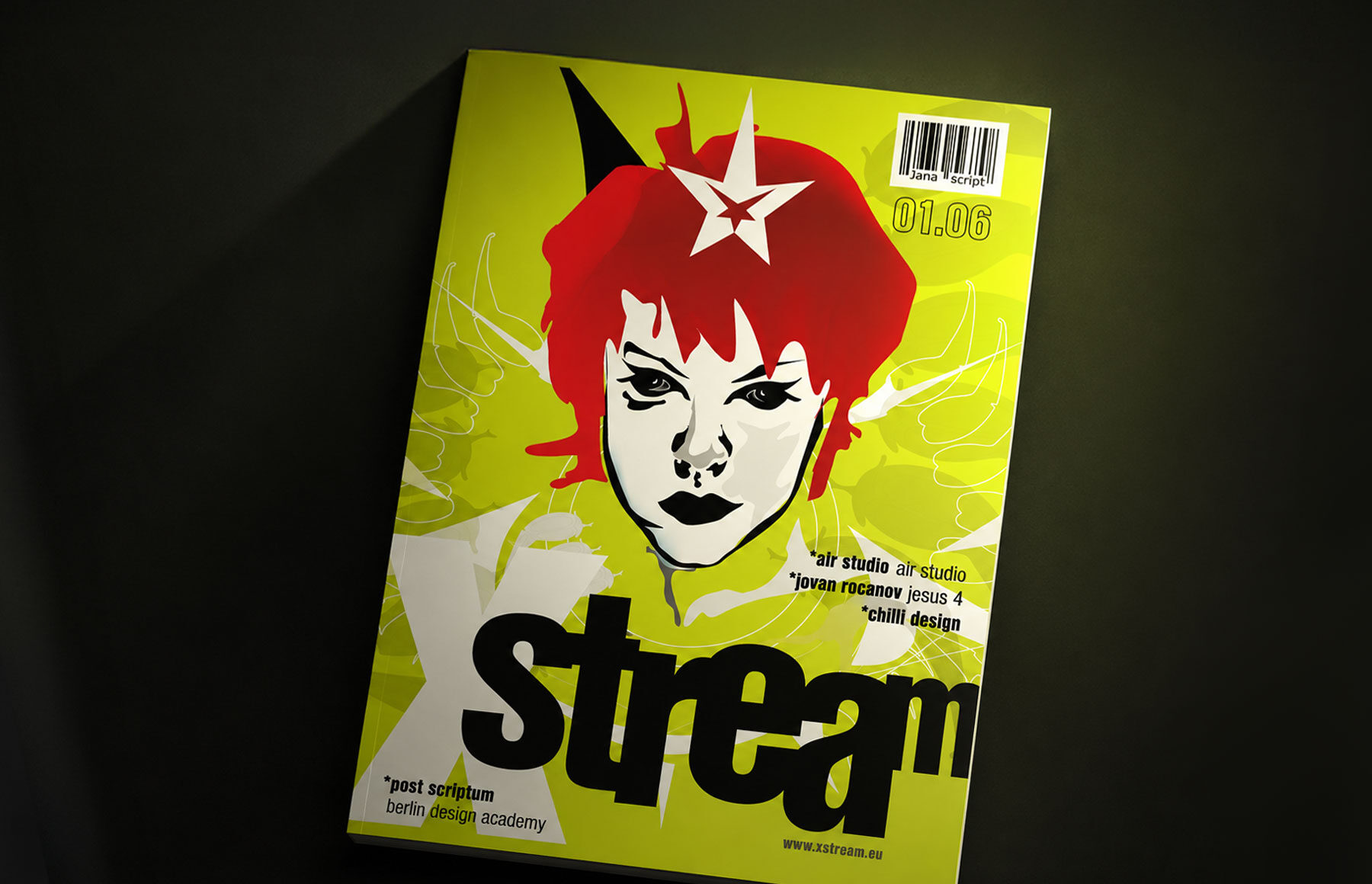 Koncept art magazínu, grafický umelecký dizajn