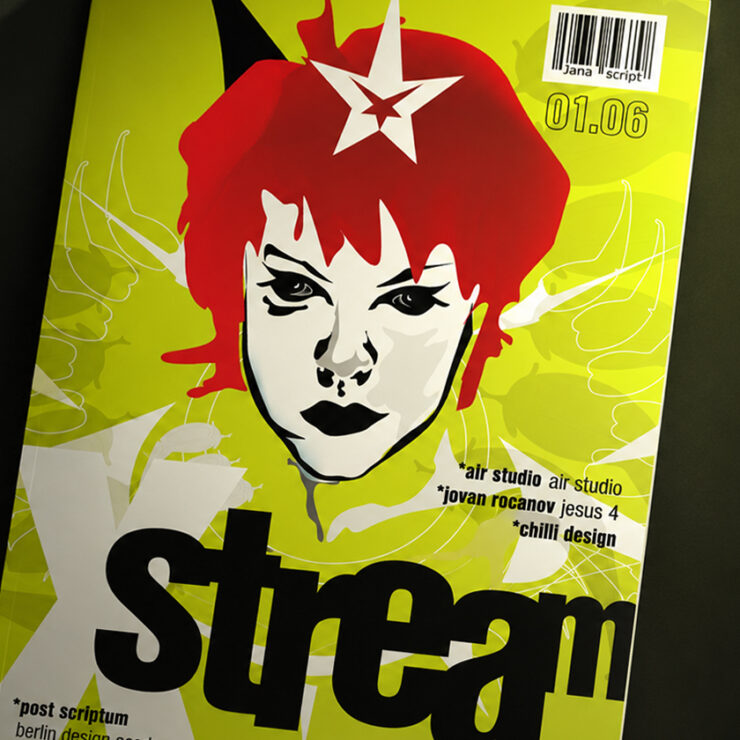Koncept art magazínu, grafický umelecký dizajn