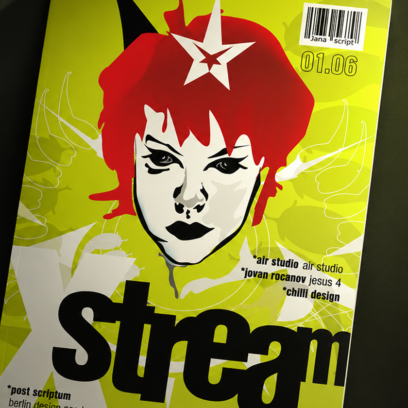 Koncept art magazínu, grafický umelecký dizajn