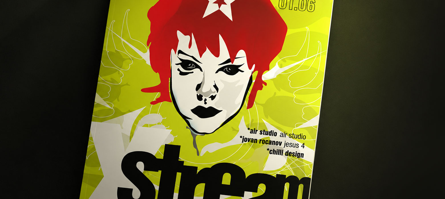 Koncept art magazínu, grafický umelecký dizajn