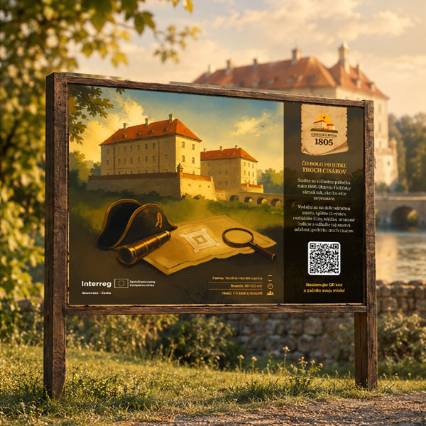 Cesta k mieru, zámocká misia, Vizuálna identita a grafický dizajn mobilnej hry a outdoor nosičov