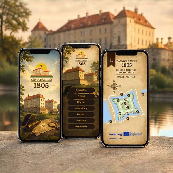 Cesta k mieru, zámocká misia, Vizuálna identita a grafický dizajn mobilnej hry a outdoor nosičov